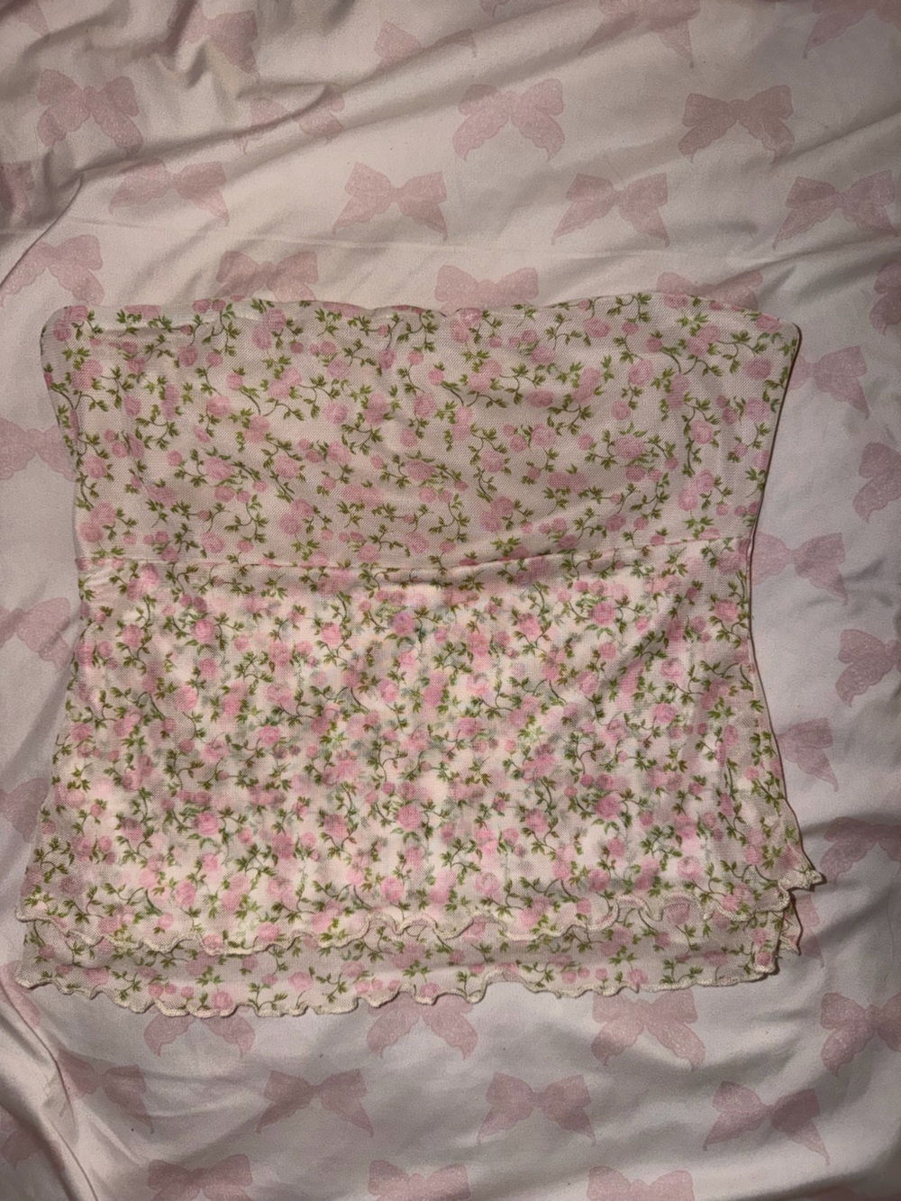 Floral Pink Tube Top